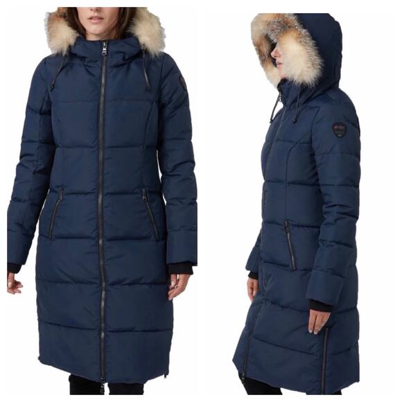 Pajar Canada Jayde Long Down Parka in Navy - Picture 1 of 8